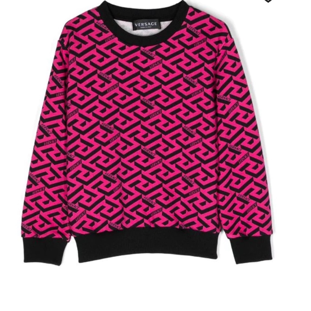 Versace Kids Greca-Print Cotton Sweatshirt